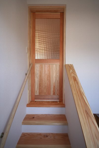 模様ガラスの入ったオリジナル建具