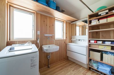 広々とした洗面所。