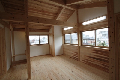 将来二つに間仕切る事の出来る子供部屋