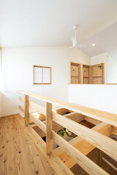 吹抜け上部。ここから、1階リビングと交流もできます。 吹抜け上部。ここから、1階リビングと交流もできます。