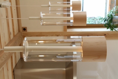 お施主様がこだわった照明器具。木の家にもマッチしています