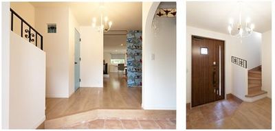 　今までの暗い廊下を解体して、リビングに取り入れています。 
仕切りに、季節ごとにスクリーンを変えて楽しまれます。