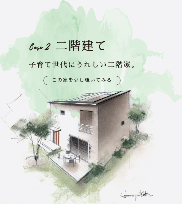 case2 子育て世代にうれしい二階家。この家を少し覗いてみる
